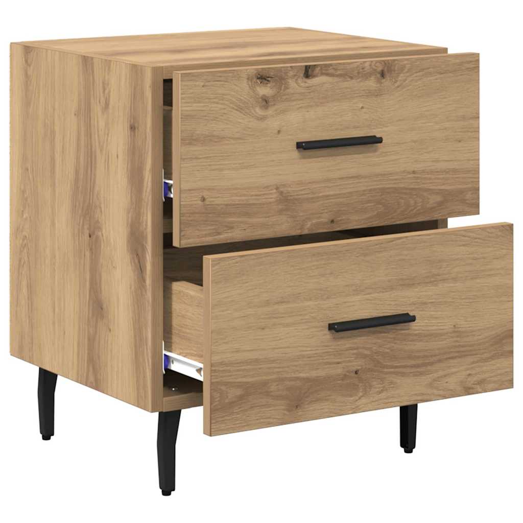 Bedside Cabinet with Drawer 2 pcs Artisan oak 40 x 35 x 47.5 cm